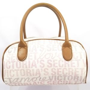 Pink White Tan Victoria's Secret Purse
